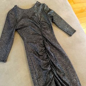Zara gold metallic dress